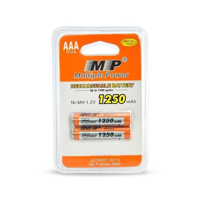 Multiple Power AAA 1.2V 1250mAh Rechargeable Battery, Re-charged For Up To 1000 Times