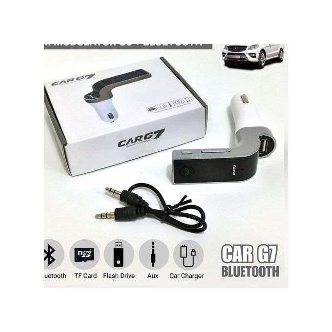 Car G7 Car Modulator Bluetooth Charger Mp3 Player, TF CARD, AUX