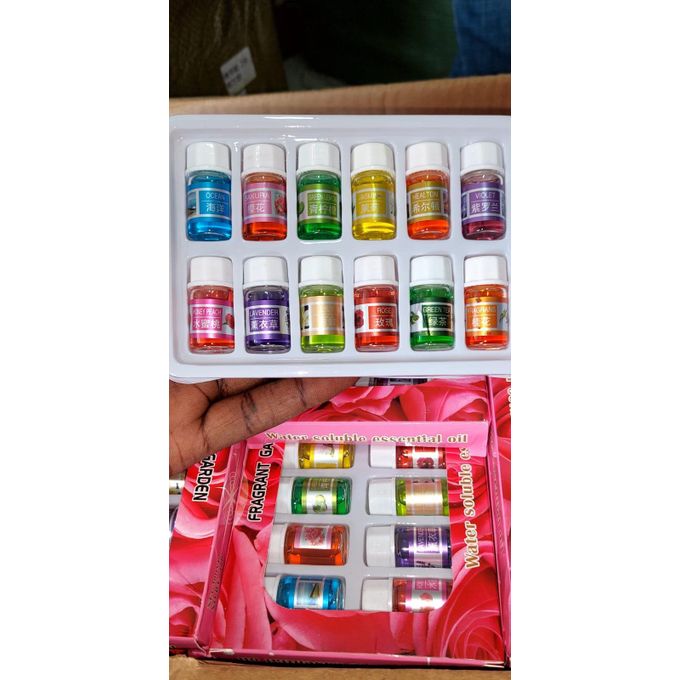 12 pack pcs/Set Essential Oil Set Water Soluble Humidifier for Air Purifier Incense Aroma Lamp Relieve Stress Essential Oil