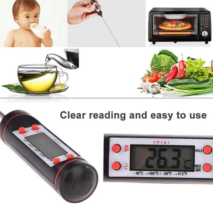 Kitchen Electronic Digital  Food Thermometer Cooking Food-Black