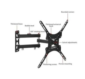 TV Wall Mount TV Stand 14″-55″ Steel Material Fixed - Swivel Solid Wall Black Quality product rotating wall bracket 14 inch to 55 inch support affordable HDL-11