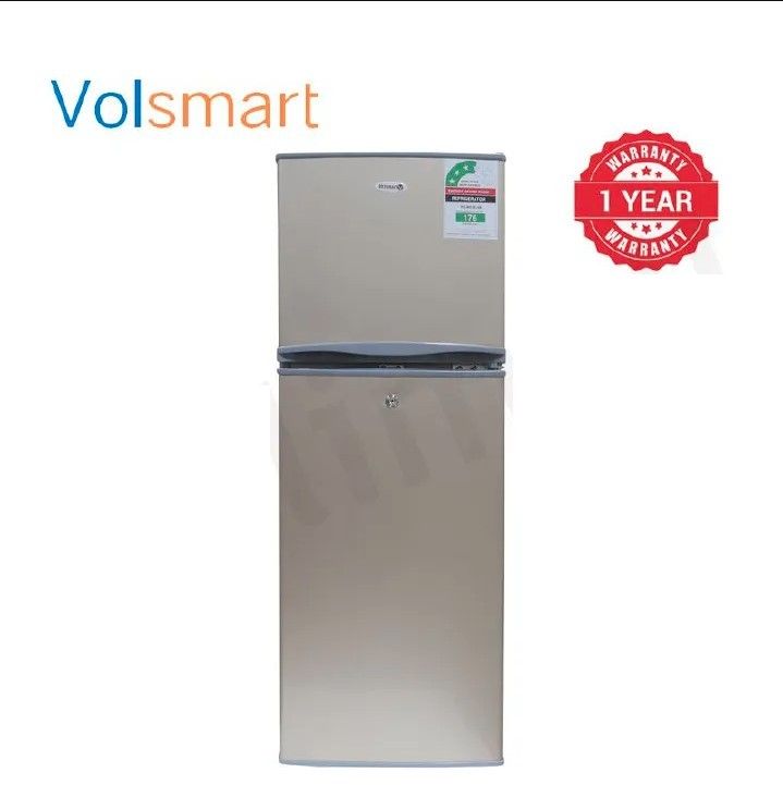 Volsmart 138L Fridge Freezer  Energy Saving Double Doors Refrigerator VL-BCD138