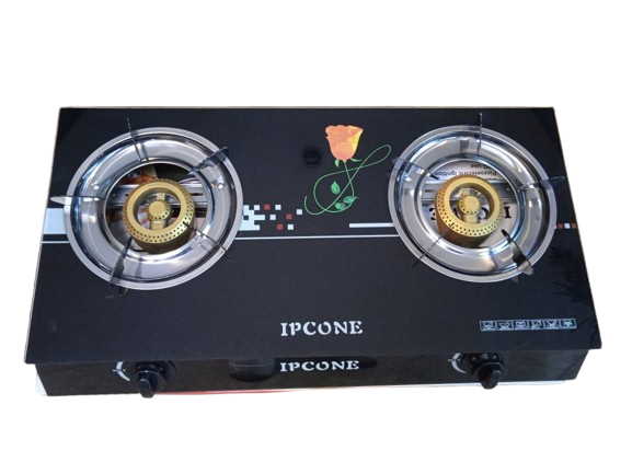 Ipcone Cooker 2 Burner - Glass Top And Gas Stove Double Burner  8112-2
