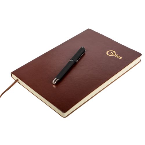 Bound Professional Notebook And A Pen-Maroon