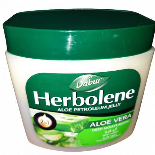Dabur Herbolene Aloe Vera Gel Petroleum Jelly -Enhanced with Vitamin E for Deep & Intensive Skin Moisturization.