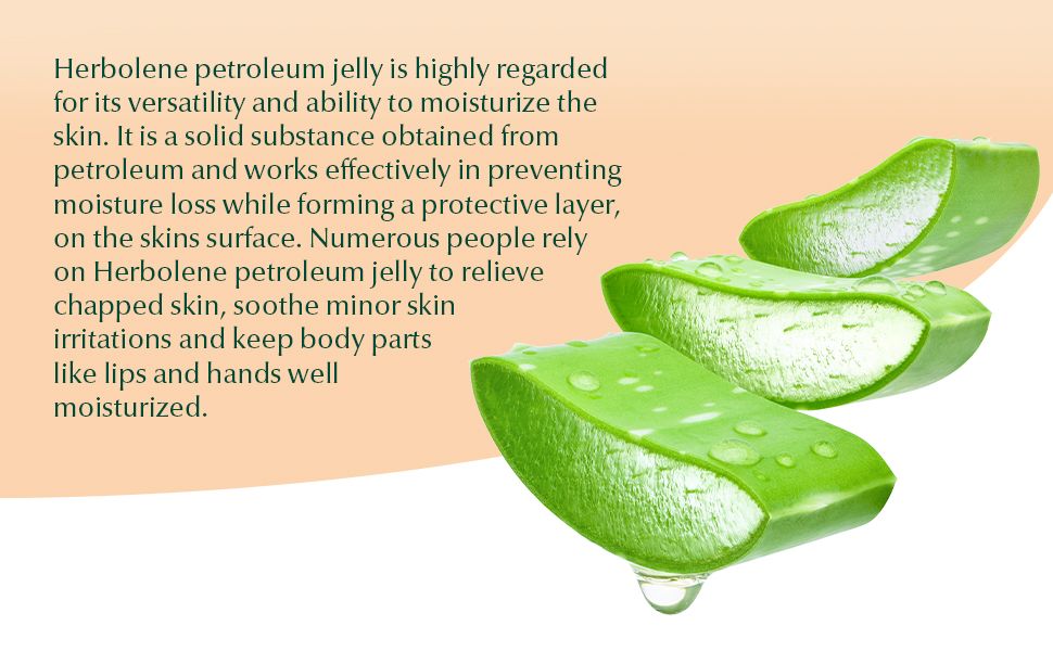 Dabur Herbolene Aloe Vera Gel Petroleum Jelly -Enhanced with Vitamin E for Deep & Intensive Skin Moisturization.