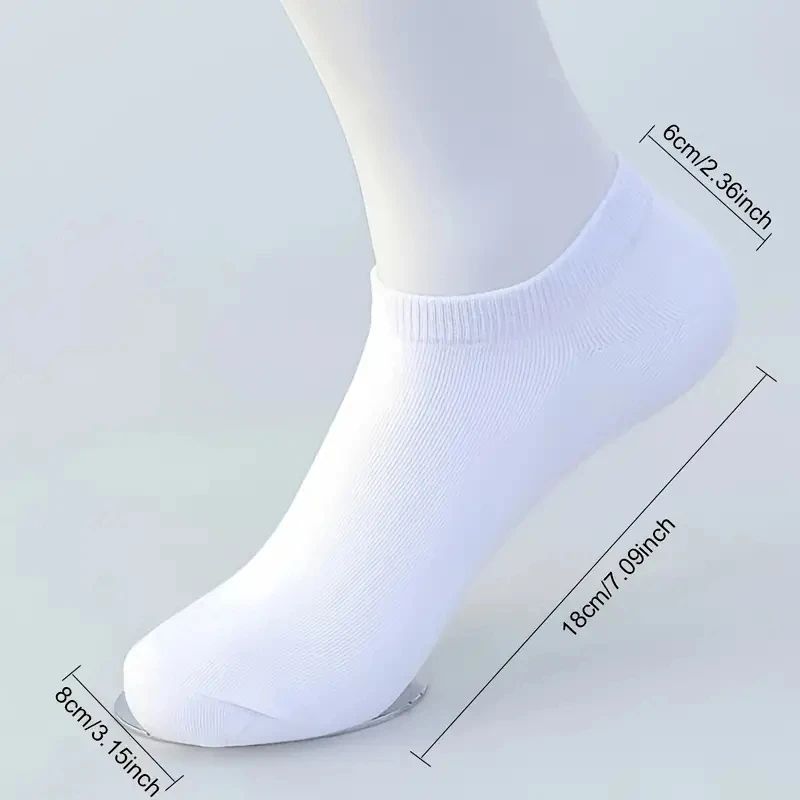 10 Pairs Unisex Casual Plain Color Boat Socks Thin Breathable Comfy Anti Odor Sweat-absorbing Low Cut Ankle Socks For Men Women