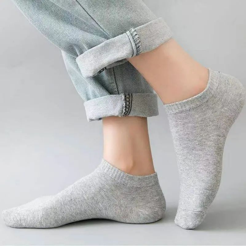 10 Pairs Unisex Casual Plain Color Boat Socks Thin Breathable Comfy Anti Odor Sweat-absorbing Low Cut Ankle Socks For Men Women