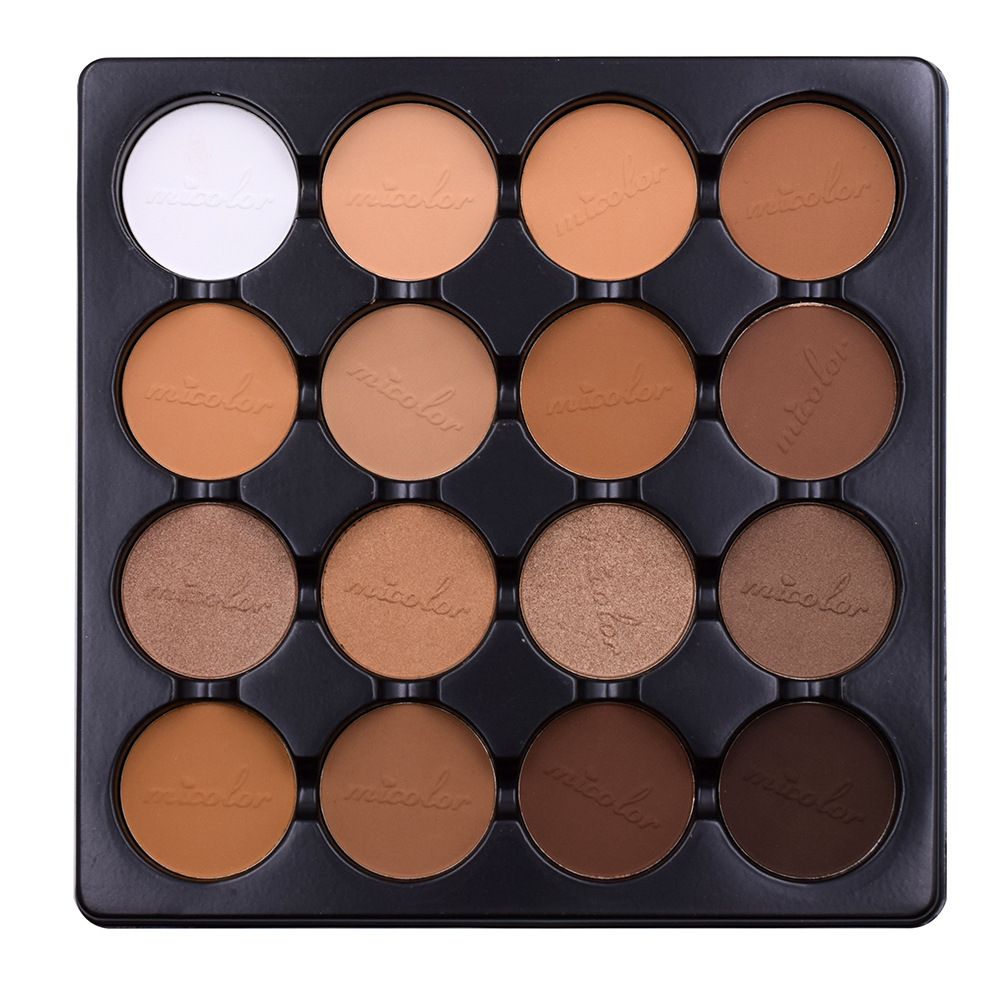 16 Matte Contour Powder Palette- 12 Color Powder, 4 Color Highlighters
,16 In 1MICOLOR Professional Powder Palette