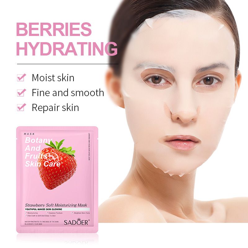 SADOER 8pcs Fruit Face Mask & Anti Wrinkle Moisturizing Skin Care Mixed Fruit Facial Mask Collagen Face Mask Moisturizing Refreshing Sheet Masks Hyaluronic Acid Facial Mask Skin Care Products