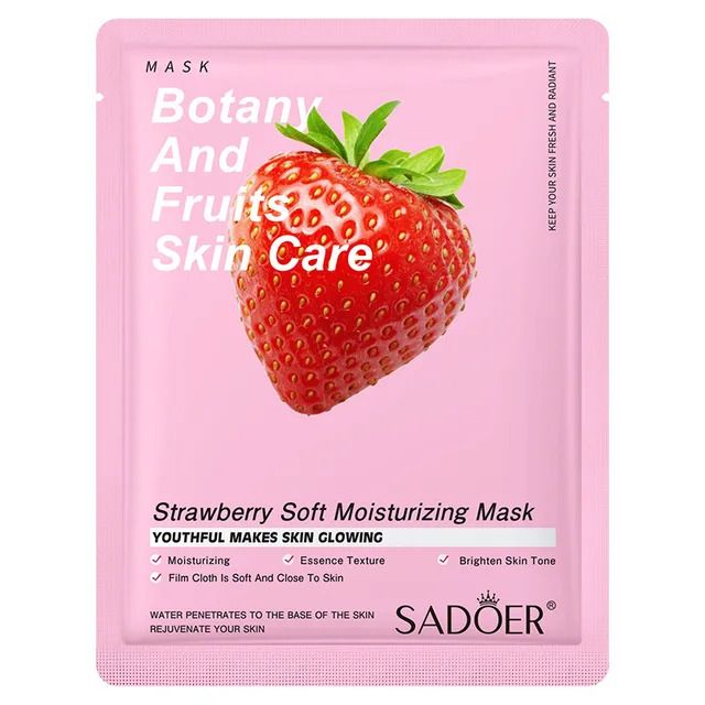 SADOER 8pcs Fruit Face Mask & Anti Wrinkle Moisturizing Skin Care Mixed Fruit Facial Mask Collagen Face Mask Moisturizing Refreshing Sheet Masks Hyaluronic Acid Facial Mask Skin Care Products