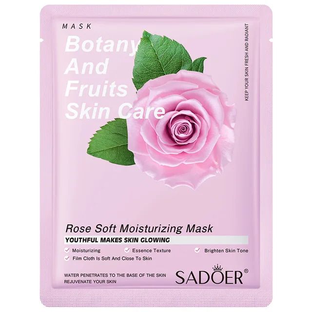 SADOER 8pcs Fruit Face Mask & Anti Wrinkle Moisturizing Skin Care Mixed Fruit Facial Mask Collagen Face Mask Moisturizing Refreshing Sheet Masks Hyaluronic Acid Facial Mask Skin Care Products