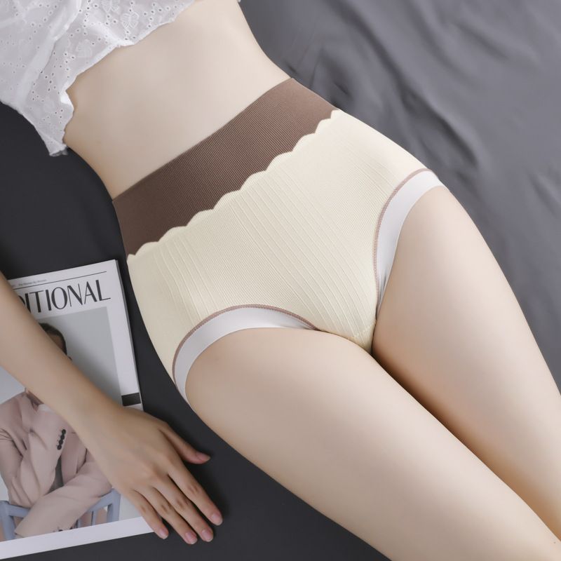 5Pcs new arrivals women's seamless high waist belly pants ladies cotton crotch underwears girls girdle waist shaping hip lift Lingerie seamless briefs