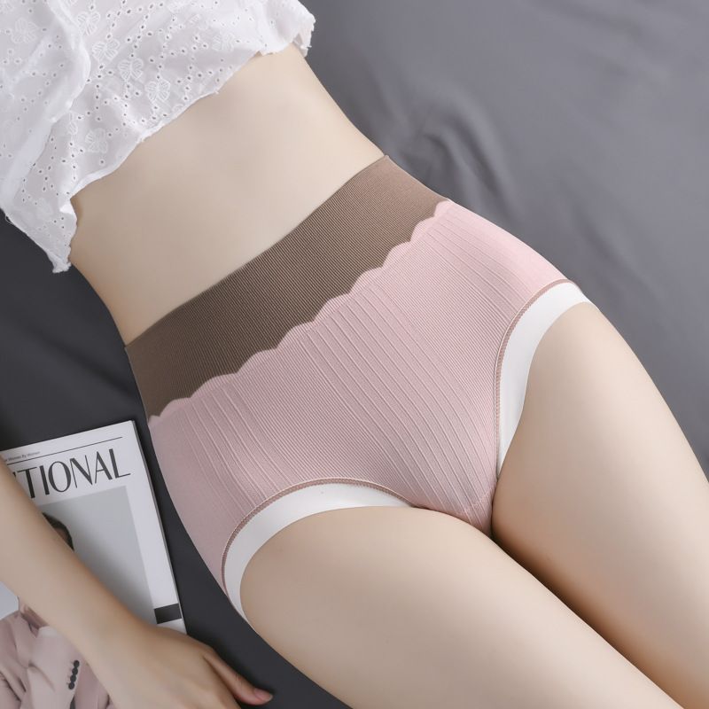 5Pcs new arrivals women's seamless high waist belly pants ladies cotton crotch underwears girls girdle waist shaping hip lift Lingerie seamless briefs