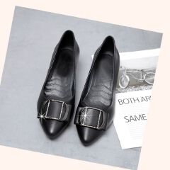 Thor New arrivals women's fashion high heels Ladies PU artificial leather shoes business stiletto heels shoes Girls office work shoes Soft soled non-slip black shoes