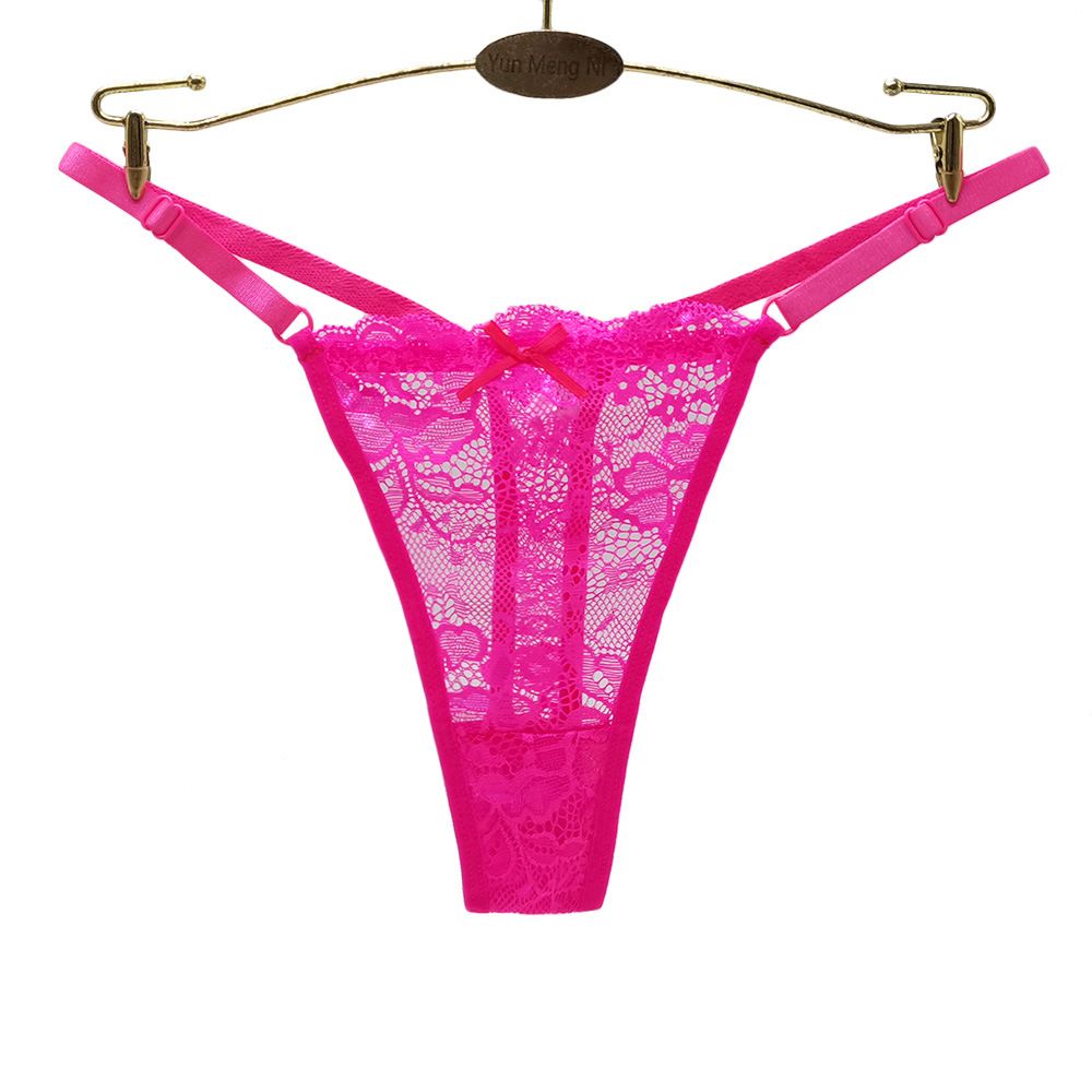 New arrival 4 Pcs Women's low-rise panties solid color thong Girls Invisible briefs underwear clothing Ladies super soft Hollow out lace panties
