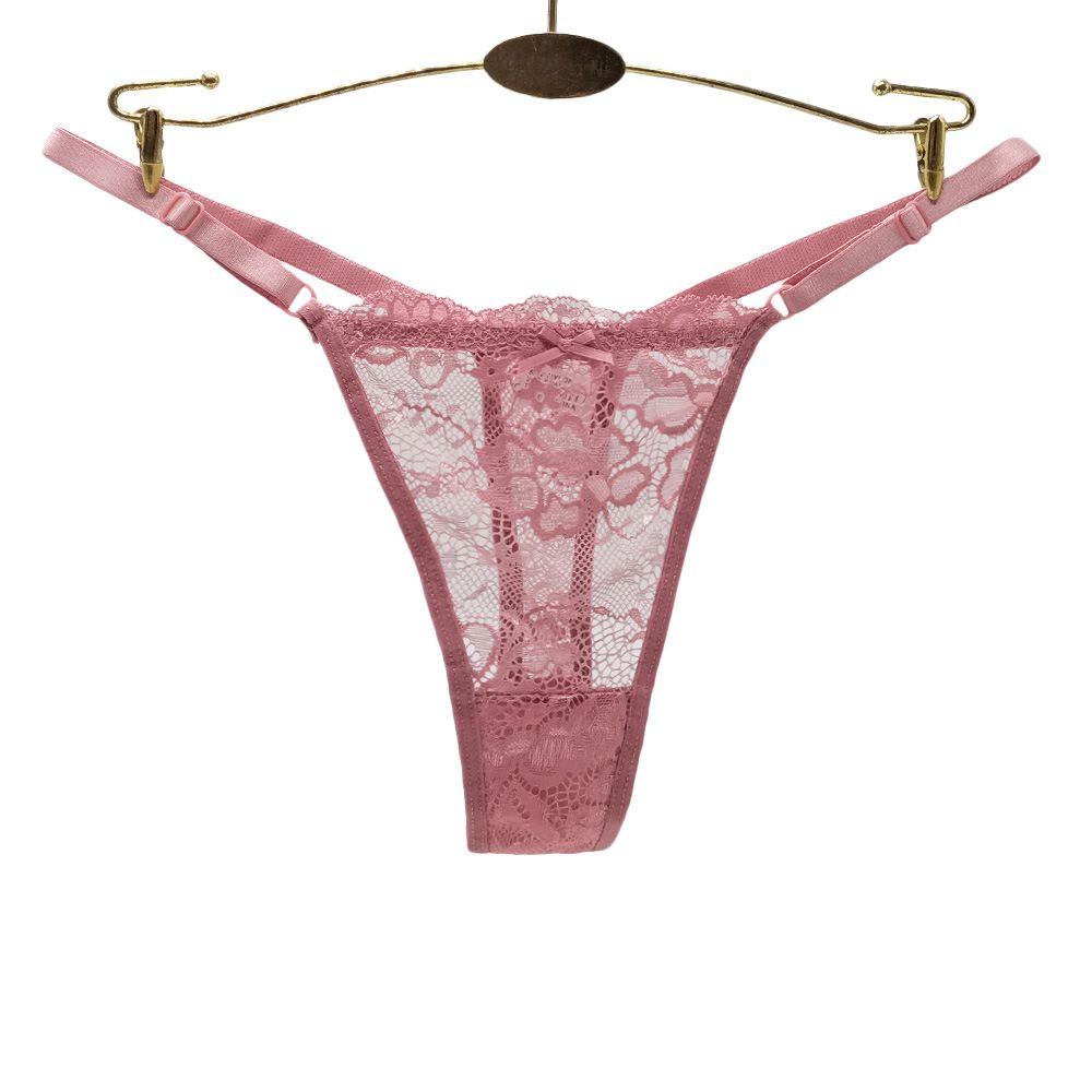 New arrival 4 Pcs Women's low-rise panties solid color thong Girls Invisible briefs underwear clothing Ladies super soft Hollow out lace panties