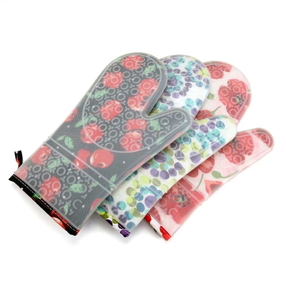 High Quality insulated Kitchen Oven Gloves with Silicone Coating