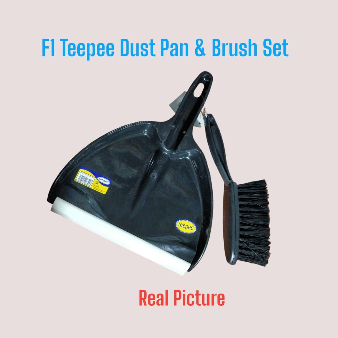 Teepee Plastic dust pan and a free free carpet sweeping brush