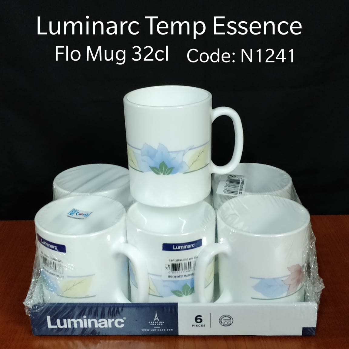 Set of 6pcs High Quality Kitchen Luminarc tea cups