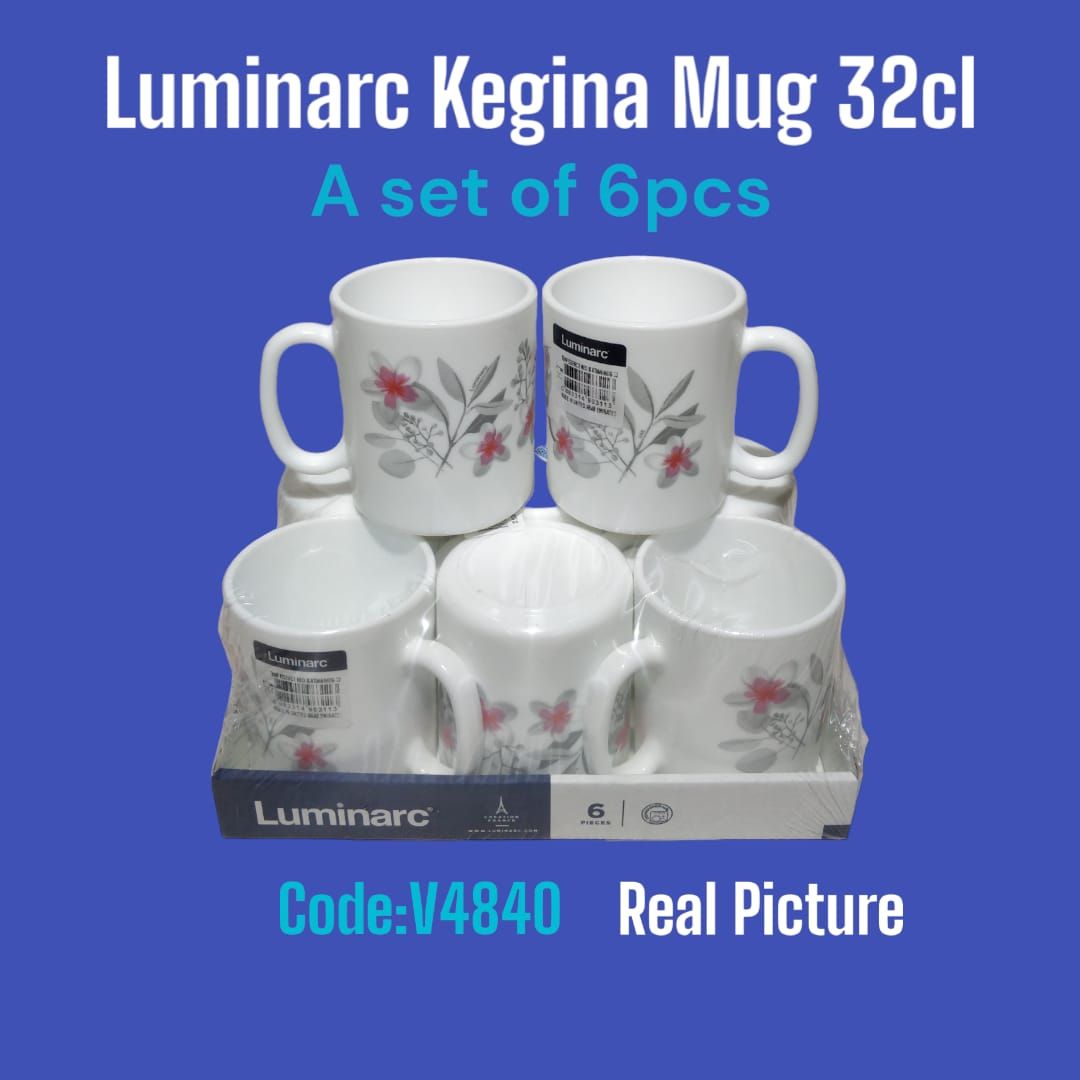 Set of 6pcs High Quality Kitchen Luminarc tea cups