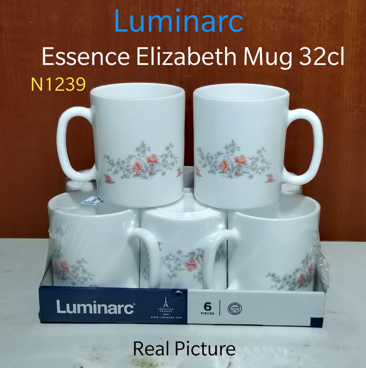 Set of 6pcs High Quality Kitchen Luminarc tea cups