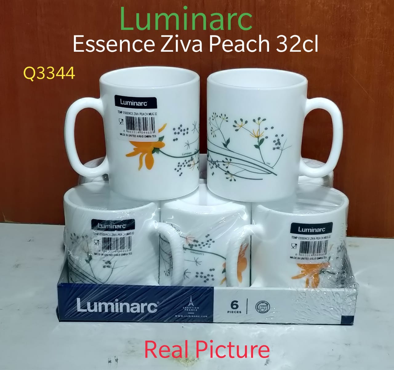 Set of 6pcs High Quality Kitchen Luminarc tea cups