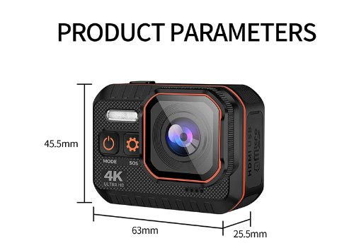 Action Camera 4K60FPS WIFI with Remote Control IP68 Waterproof Cam Sport Motorcycle Helmet Drive Recorder Action Cameras