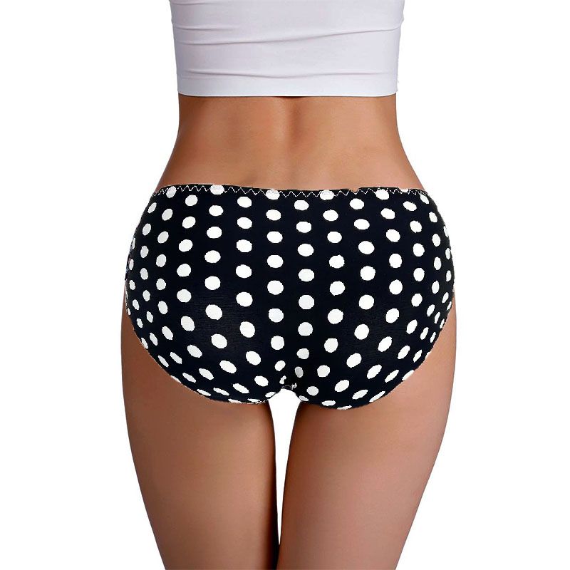 3Pcs Ladies Ice Silk Panties Women's Elastic Underwear High Quality Middle Waist Quick Dry Breathable And Comfortable Hip Lifting Ladies Seamless Printing Stretch Panties