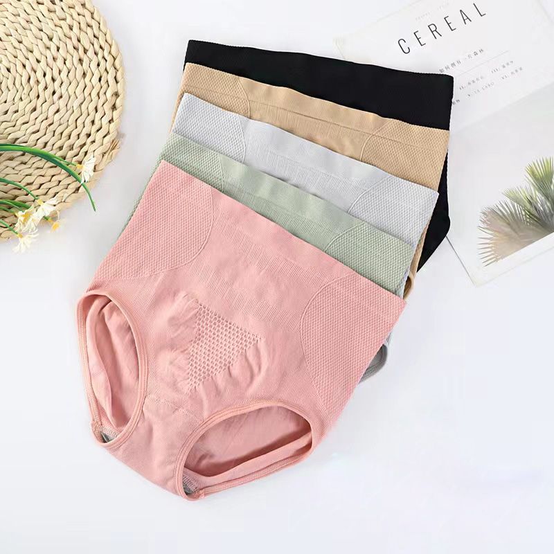 3Pcs High Waist Panties Abdomen Hip Raise High Elasticity Ladies Panties Women Lingerie Multi Colors Good Quality Comfortale Lift Buttocks Briefs