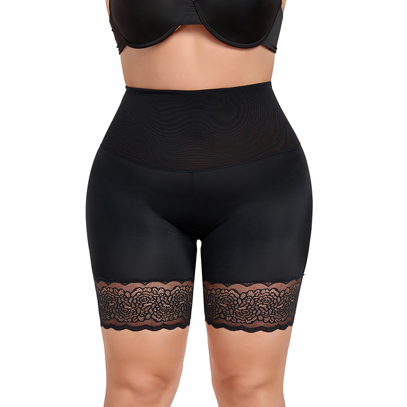 High Quality Women Abdominal Slimming Tummy Control Shapewear Butt Lifting Ice Silk Shapewear Avoid Upskirt Safty Pants Render Panties Lace Short Pants Bottom Underwear
