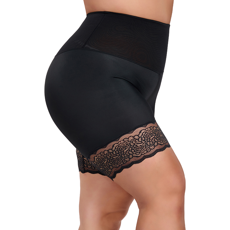 High Quality Women Abdominal Slimming Tummy Control Shapewear Butt Lifting Ice Silk Shapewear Avoid Upskirt Safty Pants Render Panties Lace Short Pants Bottom Underwear