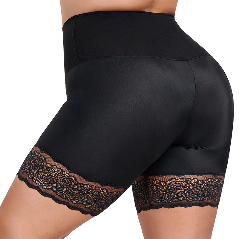 High Quality Women Abdominal Slimming Tummy Control Shapewear Butt Lifting Ice Silk Shapewear Avoid Upskirt Safty Pants Render Panties Lace Short Pants Bottom Underwear
