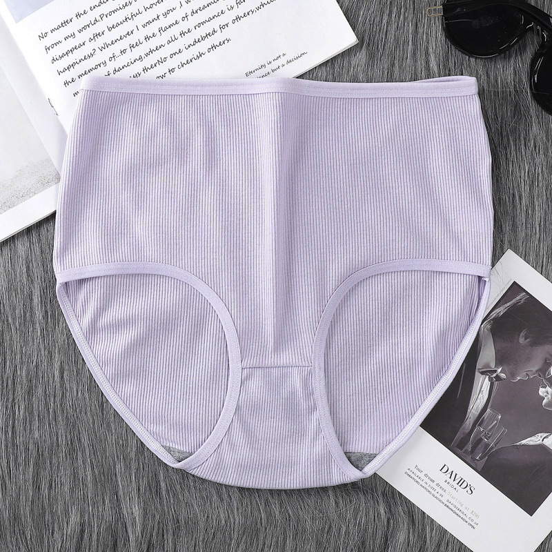 8Pcs 8Colors Hot Sale High-Rise Ladies Panties Popular Big Plus Size Women's Underwear Soft Material Solid Color Sexy Panty Brief Underpants