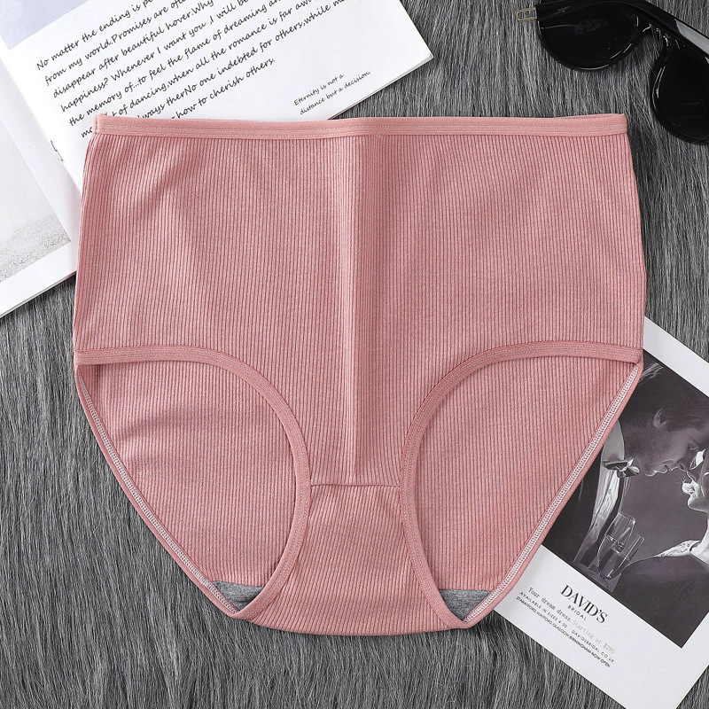 8Pcs 8Colors Hot Sale High-Rise Ladies Panties Popular Big Plus Size Women's Underwear Soft Material Solid Color Sexy Panty Brief Underpants