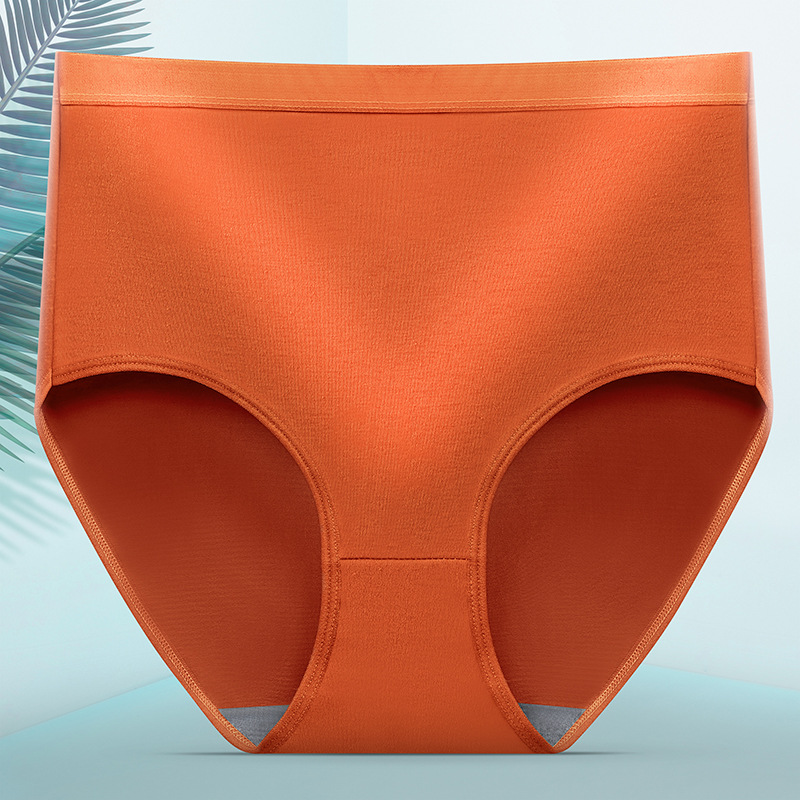 8Pcs 8Colors Panty Women High Waist Underwear Ladies Panties Big Plus Size  Buttocks Lifting Soft Material Solid Color Sexy Panty Brief Underpants