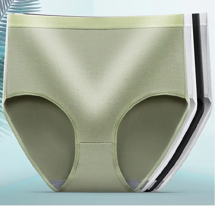 8Pcs 8Colors Panty Women High Waist Underwear Ladies Panties Big Plus Size  Buttocks Lifting Soft Material Solid Color Sexy Panty Brief Underpants