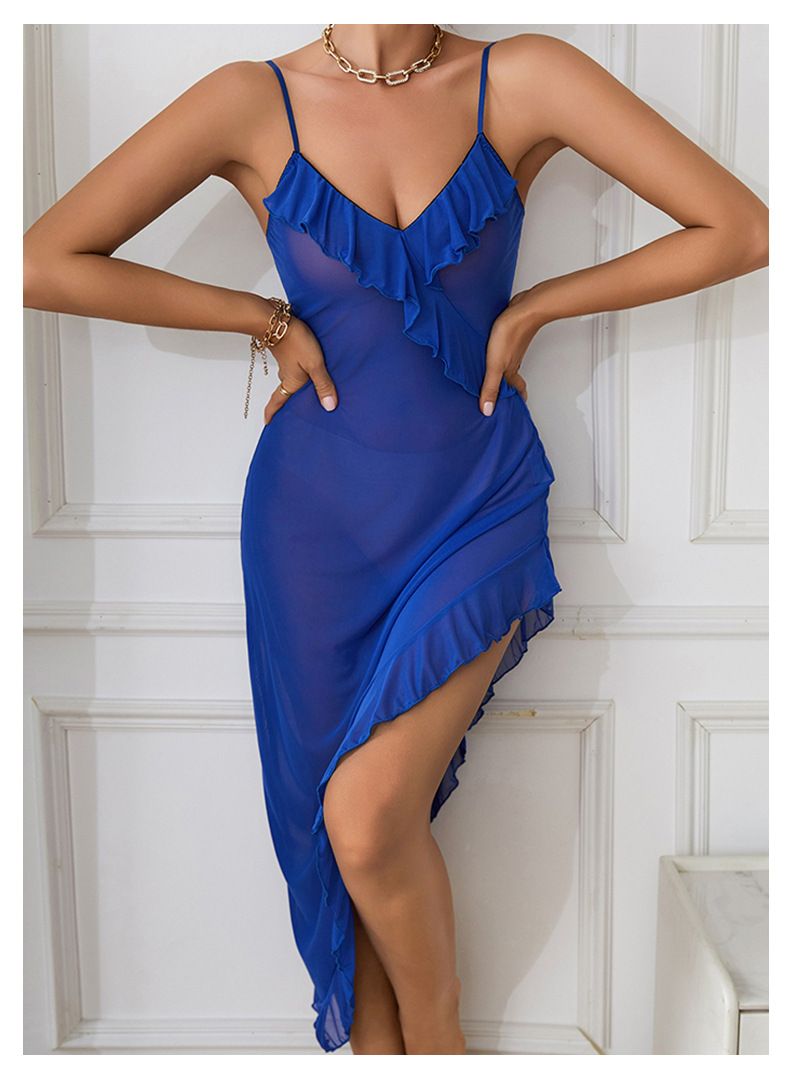 New Arrival Women Sexy Lace Sling Lingerie High Quality Ladies' Sexy Deep V Nightdress Large Size Fashion Sexy Beauty Elgant Nightdress
