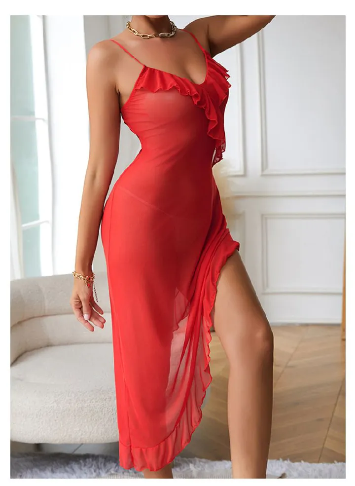 New Arrival Women Sexy Lace Sling Lingerie High Quality Ladies' Sexy Deep V Nightdress Large Size Fashion Sexy Beauty Elgant Nightdress