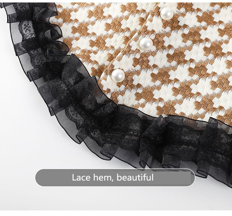 Lace Back Lingerie Women Fixed Cup and Suspender Wrapped Gathered Bra Checkered Vest Camisole Sexy Tank Top
