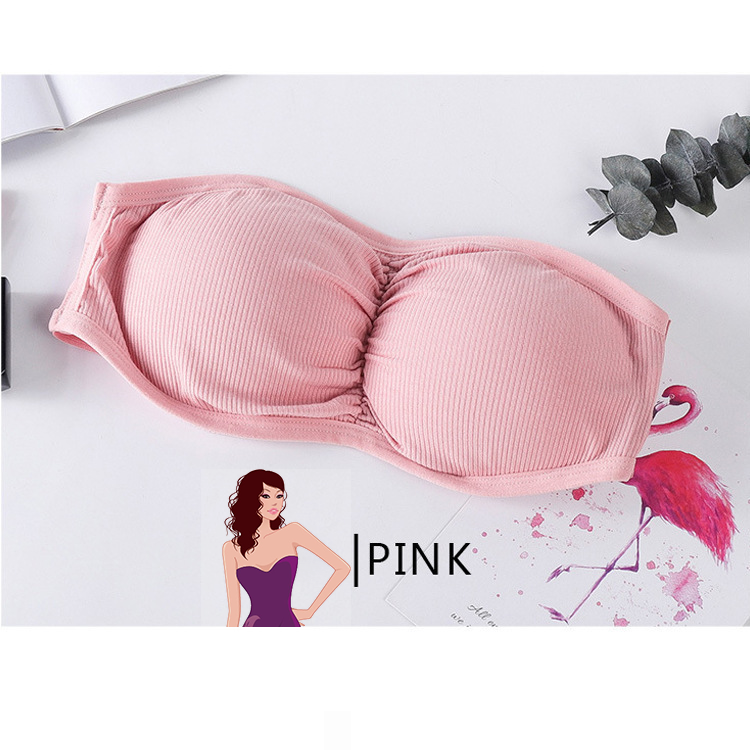 3Pcs Women Strapless Bra Removable Padded Hollow Out Back Wireless Underwear  Adjustable Bralette Lingerie Push Up Brassiere