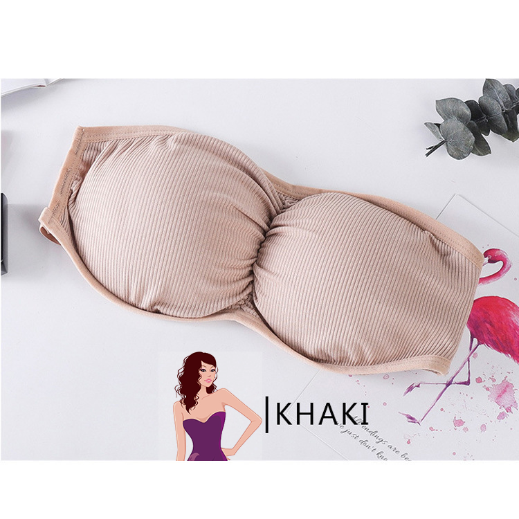 3Pcs Women Strapless Bra Removable Padded Hollow Out Back Wireless Underwear  Adjustable Bralette Lingerie Push Up Brassiere