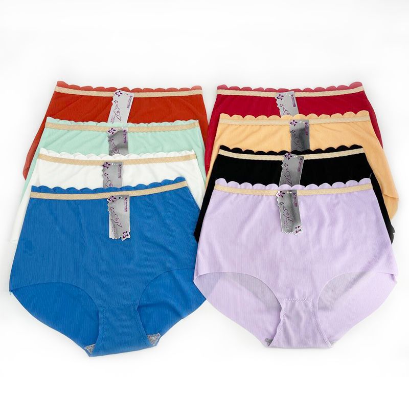 4Pcs Multi Colors High Quality Classic Solid Panties Breathable Women's Underwear Health Anti-Bacterial Lingerie Silk Panty Briefs