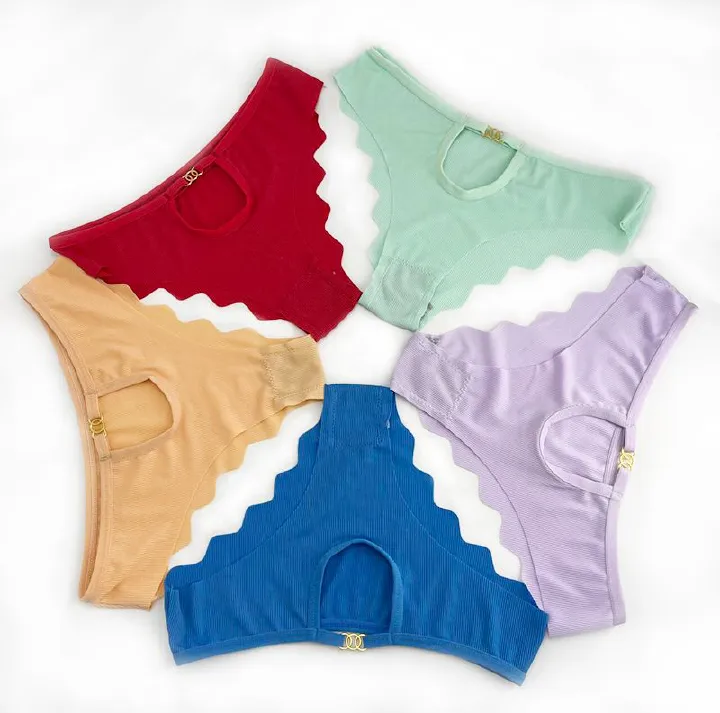 4Pcs Multi Colors High Quality Classic Solid Panties Breathable Women's Underwear Health Anti-Bacterial Lingerie Silk Panty Briefs