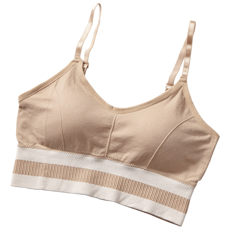 Women High Quality Bra Comfortable Cotton Gather Thin Cup No Steel Rim Removable Padded