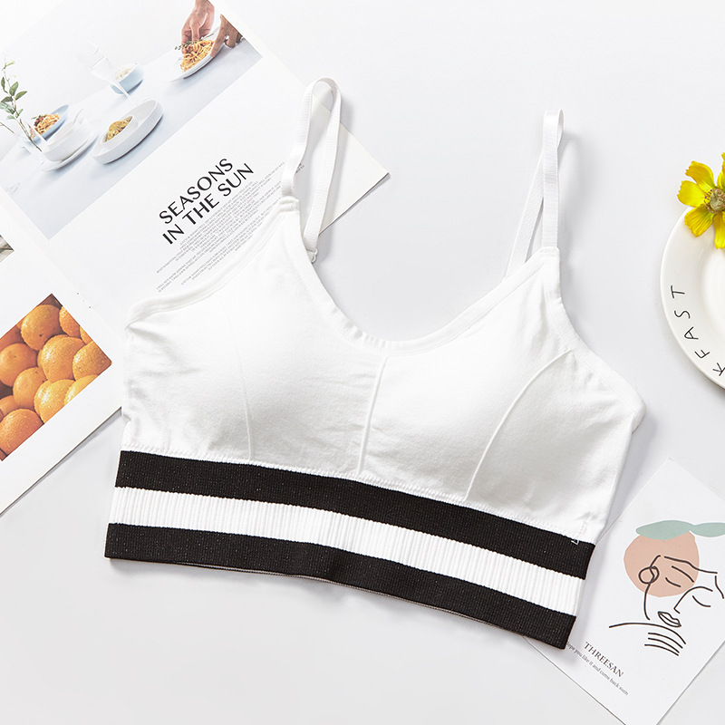 Women High Quality Bra Comfortable Cotton Gather Thin Cup No Steel Rim Removable Padded