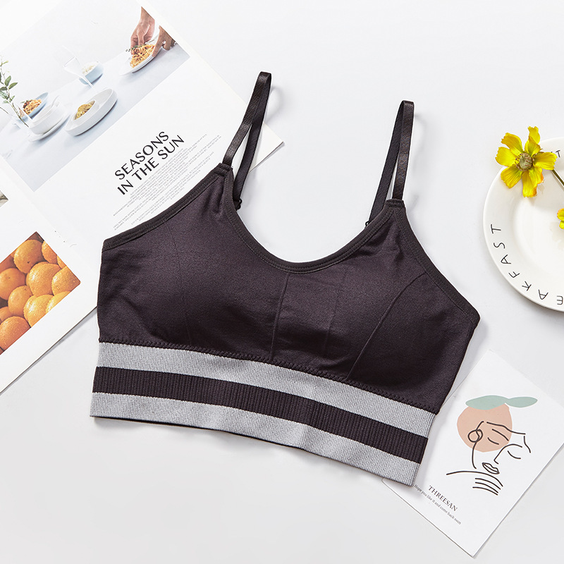 Women High Quality Bra Comfortable Cotton Gather Thin Cup No Steel Rim Removable Padded