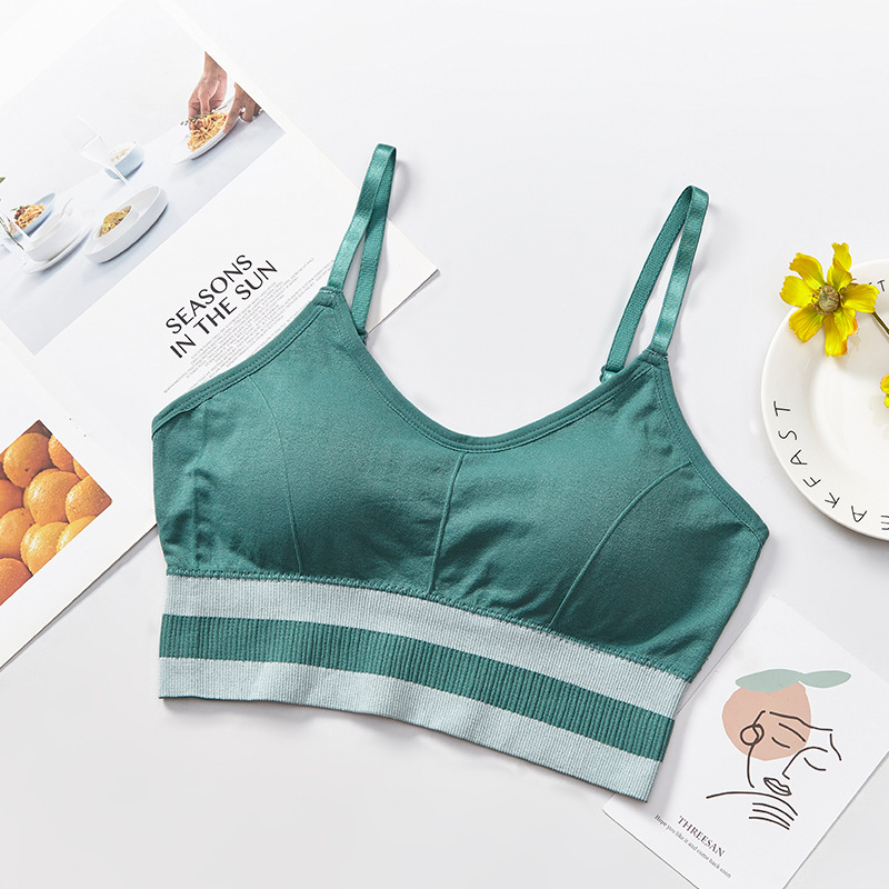 Women High Quality Bra Comfortable Cotton Gather Thin Cup No Steel Rim Removable Padded
