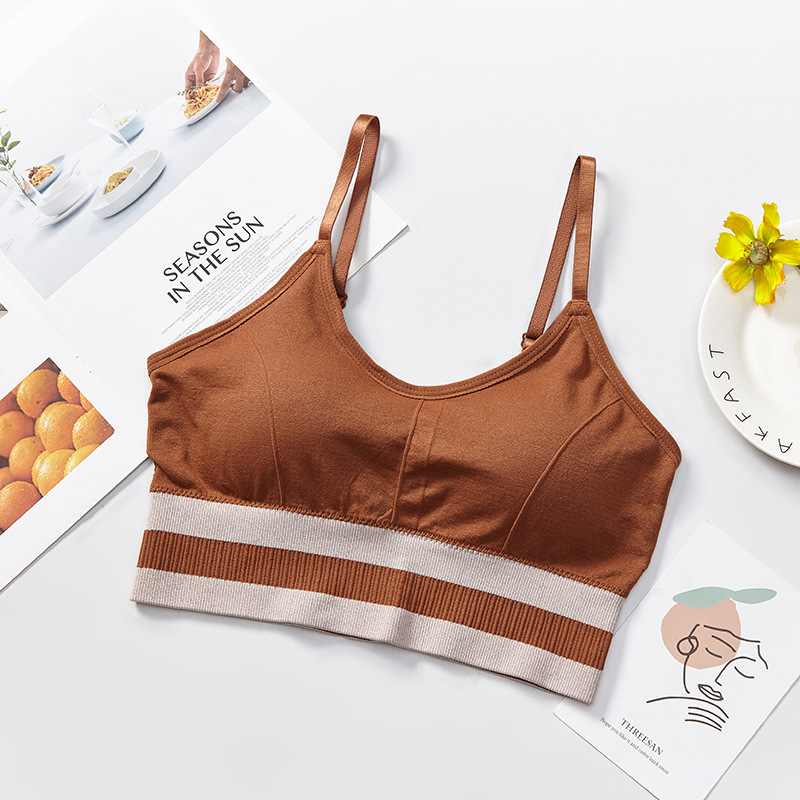 Women High Quality Bra Comfortable Cotton Gather Thin Cup No Steel Rim Removable Padded