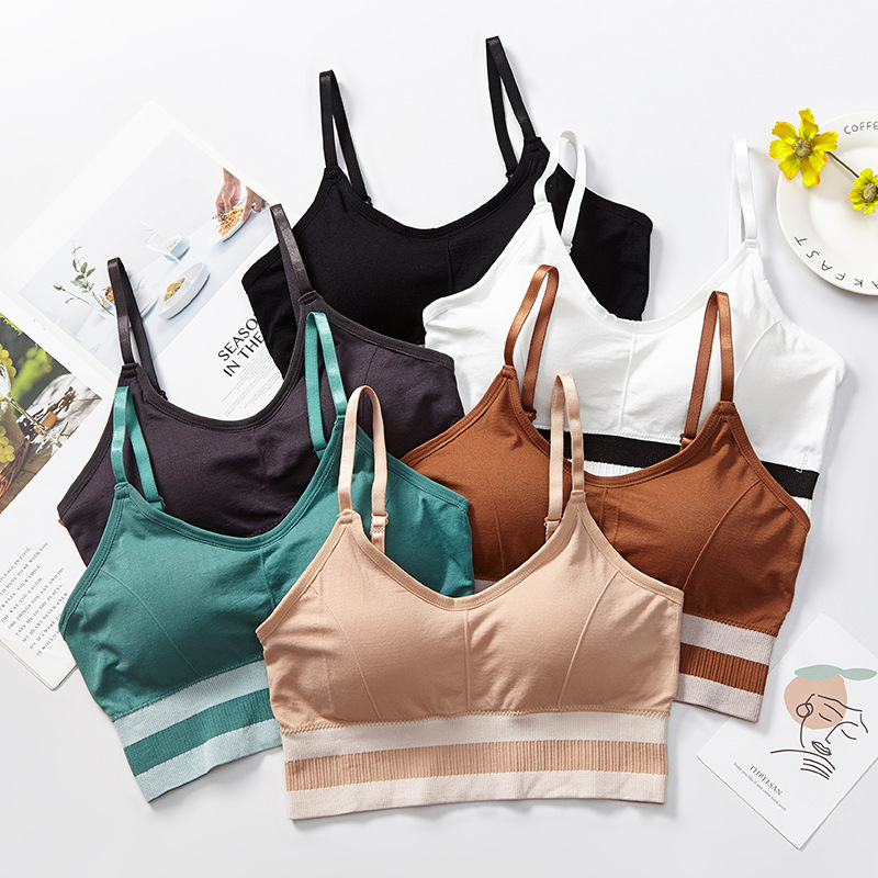 Women High Quality Bra Comfortable Cotton Gather Thin Cup No Steel Rim Removable Padded